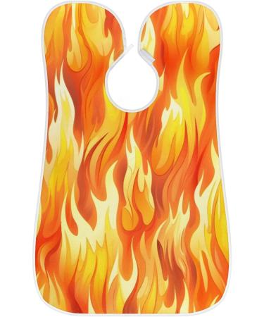Abstract Flame Beard Bib Apron - Best Beard Hair Catcher for Men | Perfect Gift for Dad Husband | Father's Day Anniversary Christmas - Buy Online on GoSupps.com