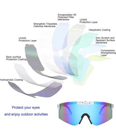 Tuecota Polarized Sports Sunglasses | UV400 Protection Cycling Glasses for Men and Women | Sports Goggles C10 - Buy Online on GoSupps.com