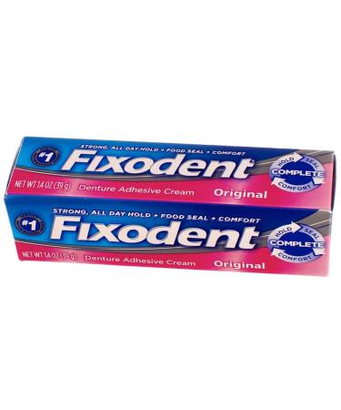 Fixodent Denture Adhesive Cream Original 1.4 oz (41ml) - 6 Pack - Buy Online on GoSupps.com