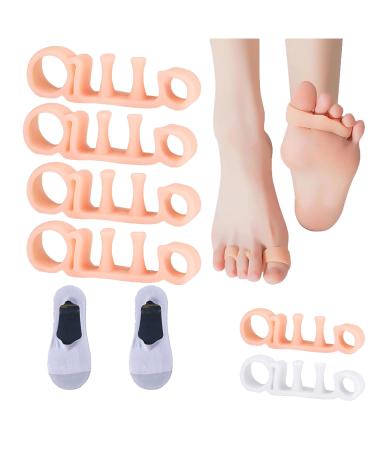 Bodyfeet Aligners Kit Body Feet Alignment Kit Bodyfeet Aligners Orthopedic Bunion Corrector Gel Toe Separators Toe Correction Toe Rubber Ring Body Feet Alignment Kit Posture (pink 2 pairs) pink 2 Pairs