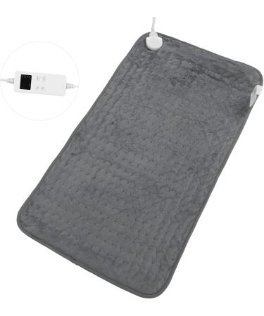 Pssopp Heating Pad - Fast Heating Soft & Comfortable 6 Heat Settings LED Light for Back - Perfect for Pain Relief (Gray) - Buy Online on GoSupps.com