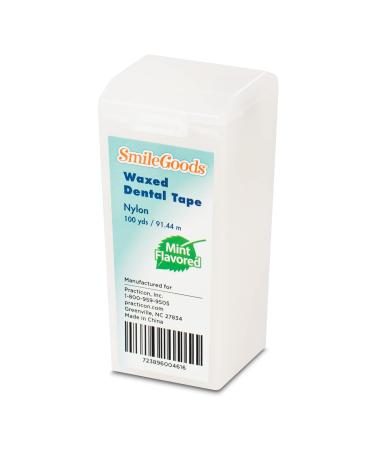 SmileGoods Waxed Dental Tape - 100 Yards Mint Flavored | International Shipping Available - Buy Online on GoSupps.com