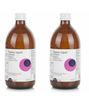 2 X Peptac Aniseed Liquid x 500ml | Heartburn Reflux