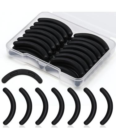 Prousky 30 pieces of eyelashes refill packs made of black silicone rubber replacement make-up tools for universal eyelash tongs with a transparent storage box black