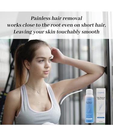 300ml Hair Removal Spray Foam for Women & Men - Painless Depilatory for Pubic Area, Bikini, Body, Legs, and Armpit - Natural Gentle Formula - 10.1 Fl Oz Cucumber - Buy Online on GoSupps.com