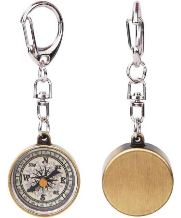 Vintage Pocket Compass Keychain - Mini Durable Compass Set (2 Pieces) for Friends & Family - Perfect Gift for Adventurers - Buy Online on GoSupps.com