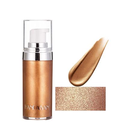 Yeweian Face Body Luminizer  Liquid Highlighter Makeup  Face Body Shimmer Glow Illuminator  Bronzer Smooth Shine Shimmer Body Oil  Glitter Body Spray  Waterproof Moisturizing Body Highlighter (03Bronze Gold)