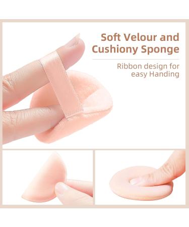 10 Pieces Pure Cotton Powder Puffs | Small 2.36 Inch Makeup Tool for Face & Body | Ideal for Loose & Setting Powder - Black & Beige - Buy Online on GoSupps.com
