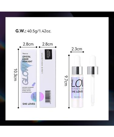 KISSIO Liquid Highlighter - Versatile Illuminator for Face and Body - Cruelty Free - 0.5 fl.oz. - Pearl White - Buy Online on GoSupps.com