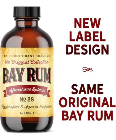 Buy Bay Rum Aftershave Splash for Men - Authentic Bay Oils from Dominican Republic - Natural Ingredients - 4oz - Barberry Coast Shave Co - Buy Online on GoSupps.com