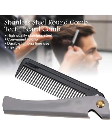 Shopping Spree Folding Beard Comb Wooden Beard Comb Stainless Husband wooden comb - Buy Online on GoSupps.com