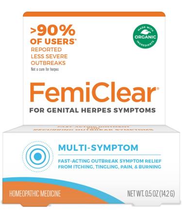 FemiClear Genital Herpes Treatment - Multi-Symptom Relief with All-Natural Ingredients - 0.5oz - Buy Online on GoSupps.com