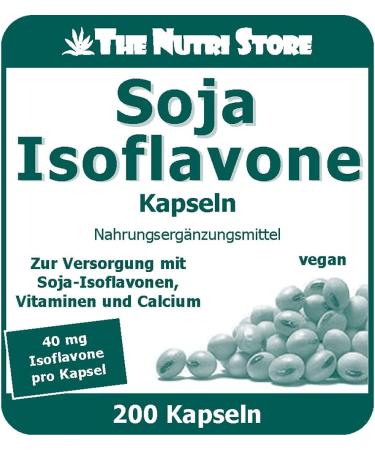 Soya Isoflavones 40 mg Vegan Capsules - 200 Pcs | Buy Internationally | High-Quality Dietary Supplements - Buy Online on GoSupps.com