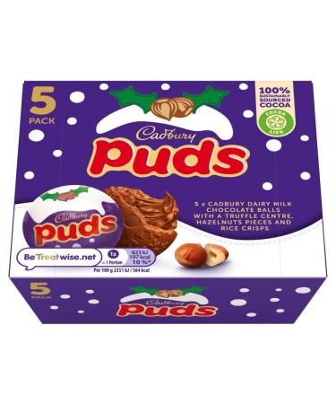 Cadbury Cadbury 5 x Milk Chocolate Puds 175g - Christmas Present Birthday Gift Official Gift