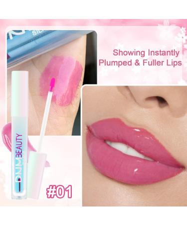 Color Changing Lip Gloss Lip Oil Tinted Peaches Plumping Magic Mood Lipstick - High-Shine Clear Shimmer Lip Stain & Balm for Longlasting, Hydrated Lips - 3 Count Pack - Buy Online on GoSupps.com