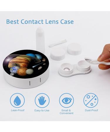 Portable Cute Space Solar Planets Contact Lens Case - Travel Storage Box with Mirror for Daily Outdoor Use - Buy Online on GoSupps.com
