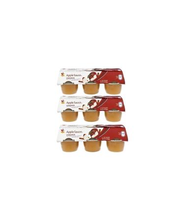 Giant Food Cinnamon Applesauce 3 Pack of 6 Each (18 count)