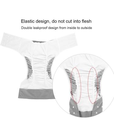 Adjustable Gray Adult Diaper Pants - Washable Reusable Cloth Diapers for Incontinence - Buy Online on GoSupps.com