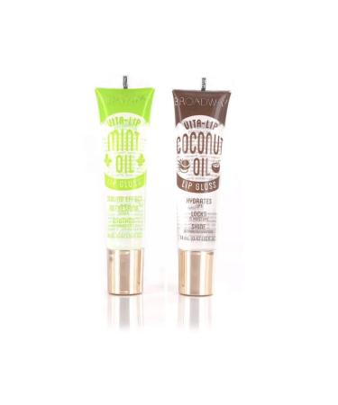 Broadway Vita-Lip Clear Lip Gloss 0.47/14 ml (2PCS - Coconut & Mint Oil) Mint & Coconut