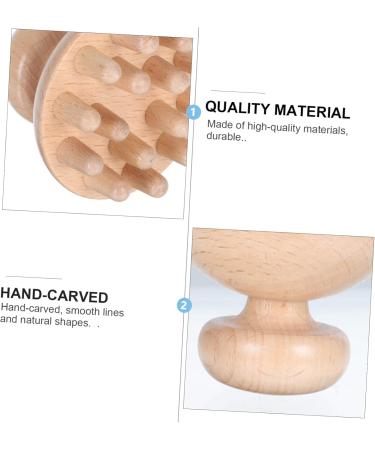 Beaupretty Handheld Wooden Massage Comb - Scalp Massager & Hairbrush Tool for Relaxation | Beech Wood Meridian Shampoo Comb for Men - Buy Online on GoSupps.com