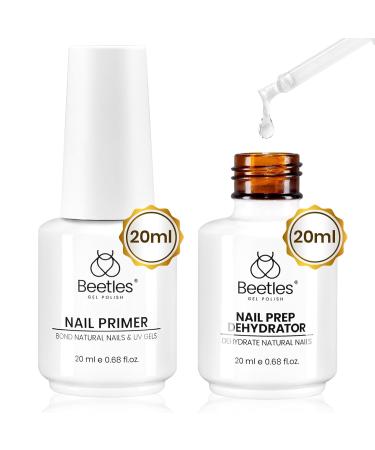 Beetles 20ml Nail Dehydrator and Primer - Acid-Free Natural Nail Prep for UV Gels & Acrylics | Professional Quality Nail Bond for Salons - Buy Online on GoSupps.com