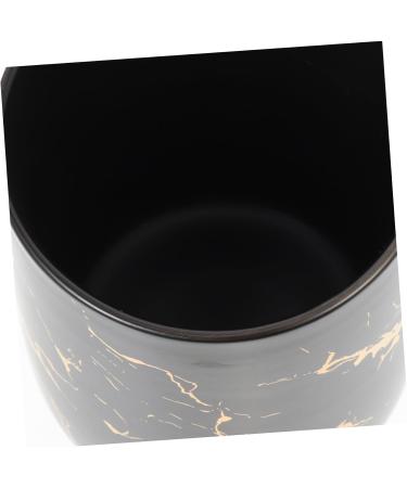 Garneck 4-Piece Black Porcelain Drinkware Set - Stylish Brush & Cup Storage for Home Washbasin & Worktop | 11x7.7cm - Buy Online on GoSupps.com