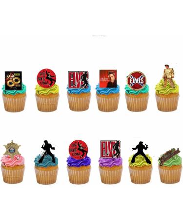 Edible Elvis Cupcake Toppers Stand-up Wafer Cake Decorations 23 SFCT - Buy Online on GoSupps.com