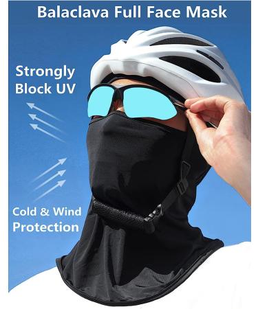 Balaclava Ski Mask - Full Face Windproof Cover for Men & Women | Sun UV Protection Scarf for Outdoor Sports - Black - Buy Online on GoSupps.com