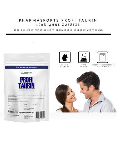 Buy 1Kg L-Taurine Pure Powder | 1000g Amino Acid for Performance & Muscle Building - International Shipping - Buy Online on GoSupps.com