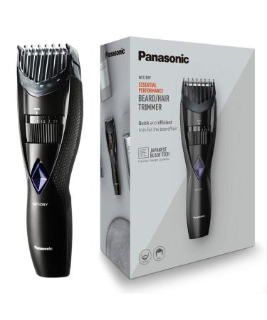 Panasonic ER-GB37 Wet & Dry Electric Beard Trimmer for Men with 20 Cutting Lengths Standard UK 3pin Plug