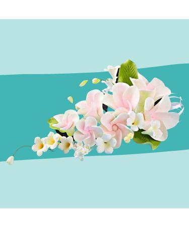 Buy Sugar Flower Bouquets: Pink Rose & Frangipani Bundle - Perfect for Cakes | International Shipping - Buy Online on GoSupps.com