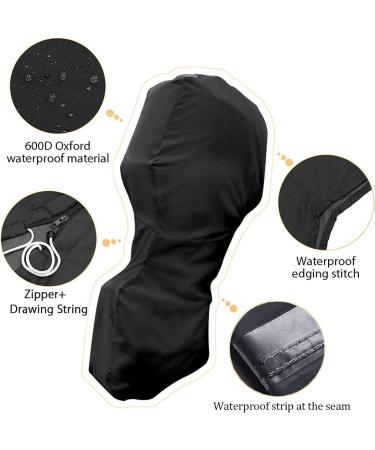 Softclub 60-90 HP Outboard Motor Cover | Waterproof 600D Heavy Duty Fabric | Black Boat Motor Cover for 90 HP Motors - Buy Online on GoSupps.com