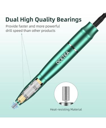 Ocetea Electric Nail Cutter 2000 RPM Professional Gel Nail Milling Tool with Adjustable Speed & Direction for Perfect Manicure - Buy Online on GoSupps.com