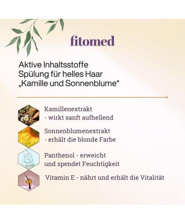 FITOMED Herbal conditioner for hair light shades of chamomile and sunflower 200 ml - Buy Online on GoSupps.com