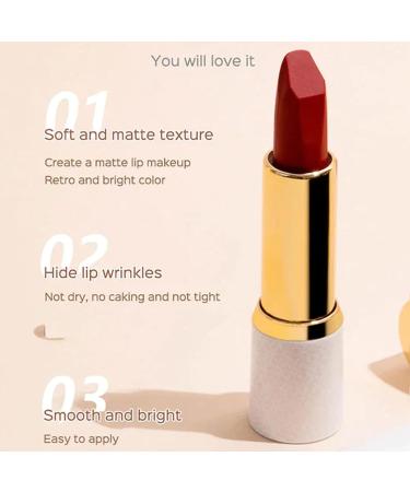  Wenmin Anti-stain lipstick Velvet Lipstick matte lip tint | Matte pigmented lip tint to improve lip tone Wenmin - Buy Online on GoSupps.com