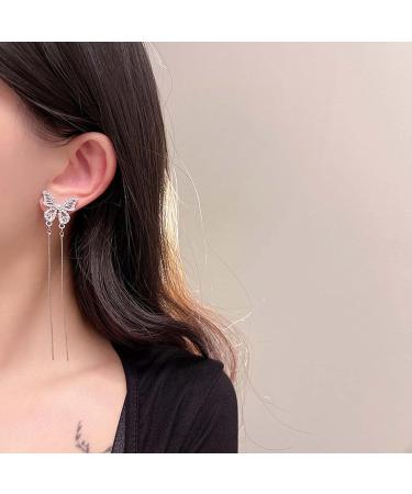 Shop W WEILIRIAN Bohemian Butterfly Tassel Chain Earrings - Vintage Long Drop & Stud Style Jewelry for Women - Perfect Gifts - Buy Online on GoSupps.com