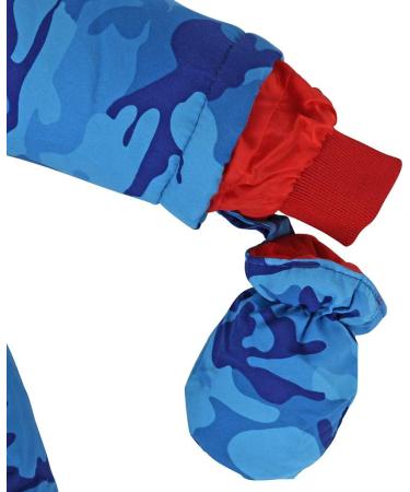 Baby Boys Winter Hooded Romper Snowsuit with Gloves Booties | Cotton Jumpsuit Outfits 6-9 Months - Buy Online on GoSupps.com