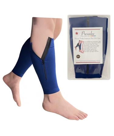 Premium Footless 20-30 mmHg Firm Compression YKK Zipper Leg Calf Sleeves (3)