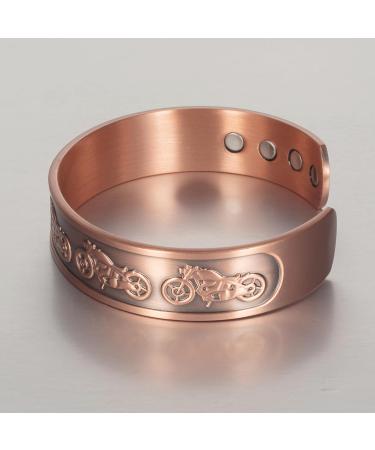Enermagix Magnetic Copper Bracelets for Men & Women | 99.9% Solid Copper Cuffs with 3532 Gauss Magnets - Shop Now! - Buy Online on GoSupps.com