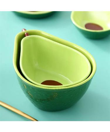 FURLOU Bowl Ceramic Avocado Carrot Flower Bowls Hand-Painted Dinnerware Fruit Salad Dishes Noodle Soup Plates Kitchen Tableware Bowls - Buy Online on GoSupps.com