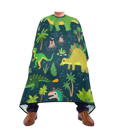 Waterproof Barber Cape -Dinosaur Cartoon Childish Dino T-rex Cheetah Haircut Bib for Men Unisex Hair Cutting Cape(8rp1a)