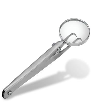 Magnifying tweezers - tweezers with magnifying glass - splinter tweezers with magnification - curved tip - 13cm