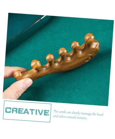 Beavorty Massage Kamm - Wide Tooth Wooden Hair Comb & Gua Sha Massage Tool for Scalp & Hairdressing - Buy Online on GoSupps.com