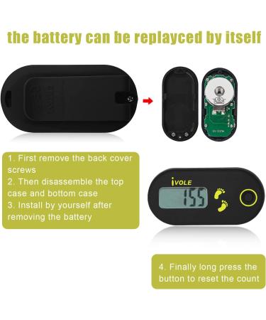 Buy Sortable 3D Digital Pedometer with Clip - Track Steps Calories & Activity Time | Ideal for Running - Men & Women - Black - Buy Online on GoSupps.com