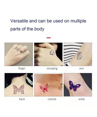 Realistic Butterfly Temporary Tattoos for Women - Long Lasting Fake Tattoo Stickers for Body and Hands - Buy Online on GoSupps.com