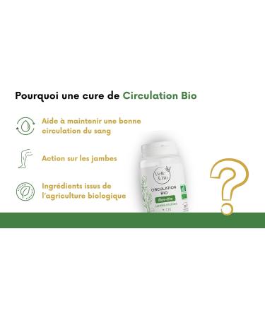 COMPLEX CIRCULATION & HEAVY LEGS - ORGANIC CIRCULATION - 4 certified organic plant active ingredients - 120 tablets - 1 month cure - Belle & Bio Food Supplement - Made in France - Buy Online on GoSupps.com