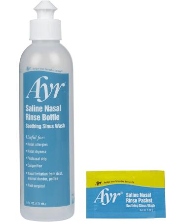 Ayr Saline Nasal Rinse Kit - 100 ct - Gentle Nasal Care - Pack of 1 - Buy Online on GoSupps.com
