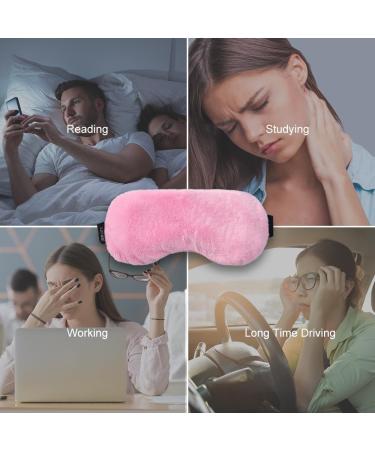 Shop Lavender Eye Mask - Aromatherapy Weighted Sleep Mask for Dry Eyes & Pain Relief | Hot & Cold Therapy Eye Cover - Pink - Buy Online on GoSupps.com