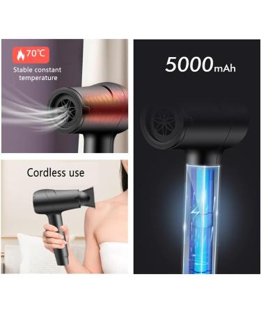 Cordless Rechargeable Hair Dryers Portable Travel Blow Dryers 5000mAh Wireless Freestanding Hot/Cold Air Gifts for Women/Mom White - Buy Online on GoSupps.com