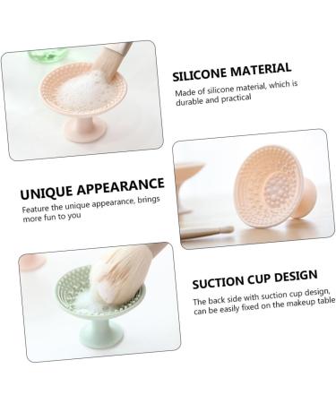 FRCOLOR Set of 4 Makeup Brush Exfoliating Pad Makeup Tools Makeup Applicator Made of Silicone Beauty Cleaning Mat Portable Makeup Washer Makeup Accessories Platinum Silica Gel Makeup Brush - Buy Online on GoSupps.com